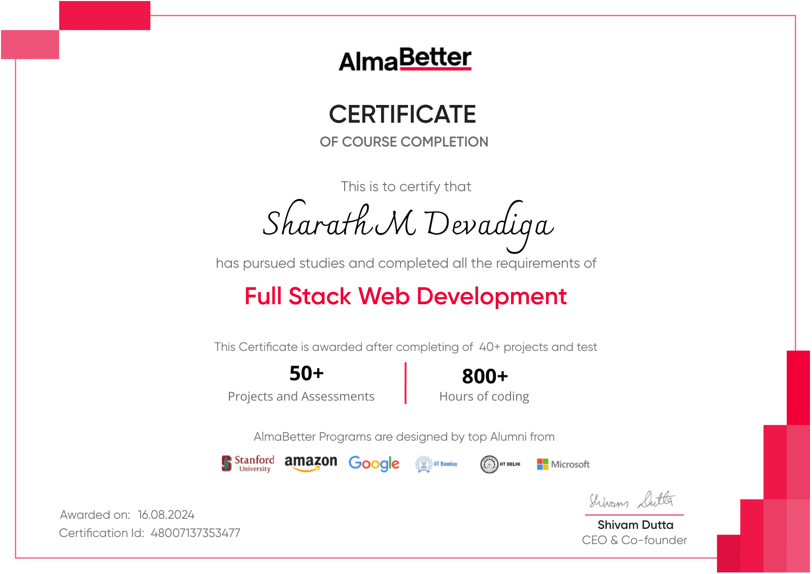 Full Stack Web Development